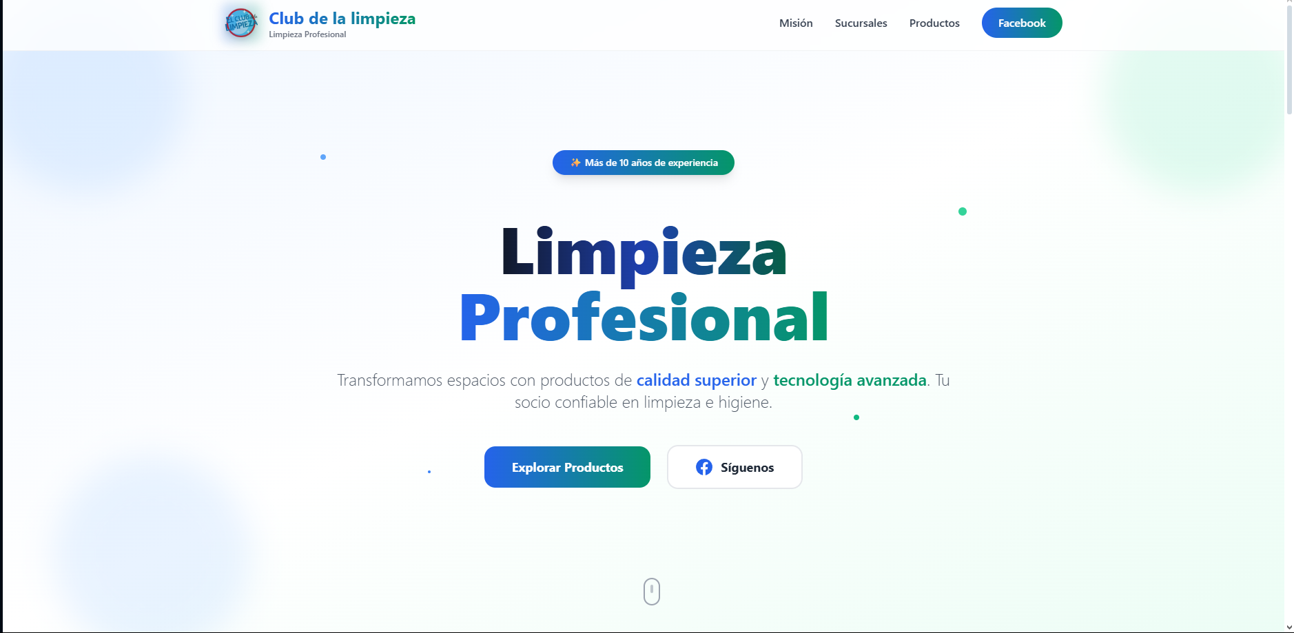 Landing page Club de la Limpieza